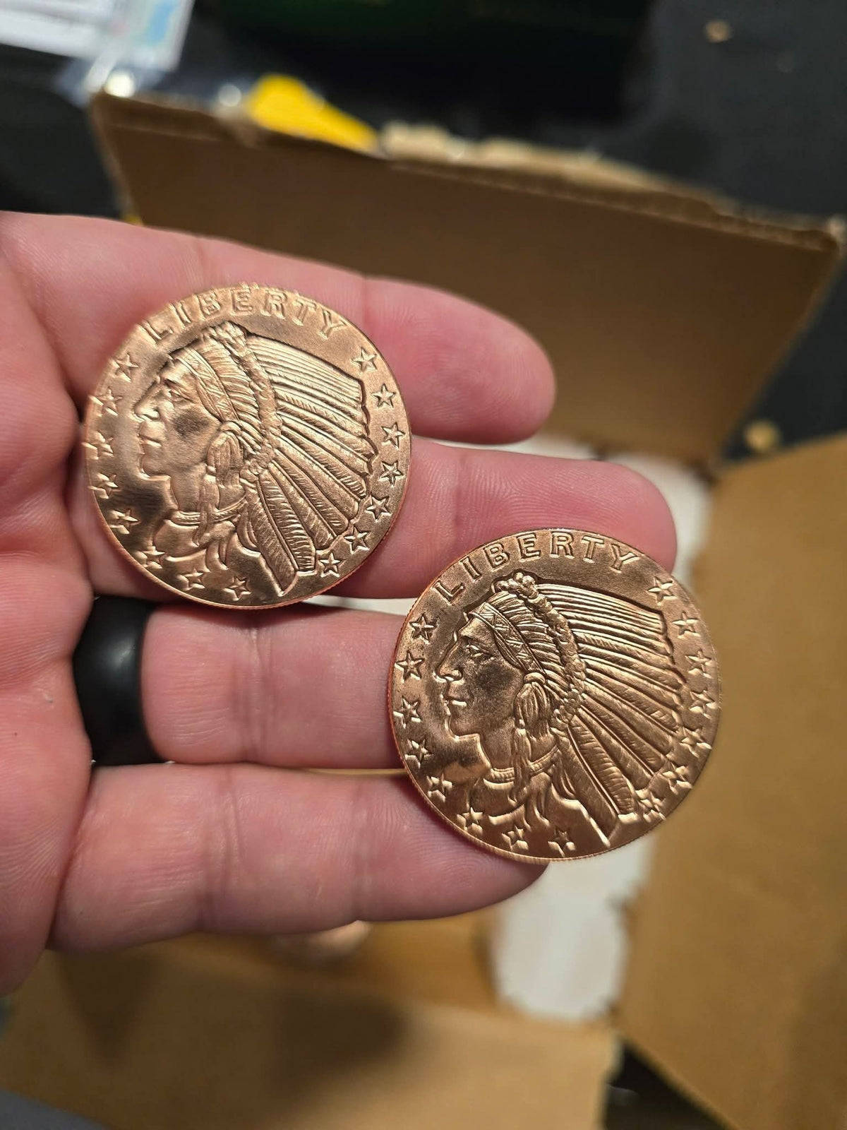 20 oz Copper Bullion Tube — Indian Head Rounds