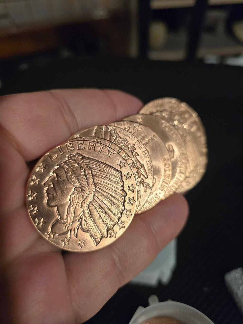 20 oz Copper Bullion Tube — Indian Head Rounds