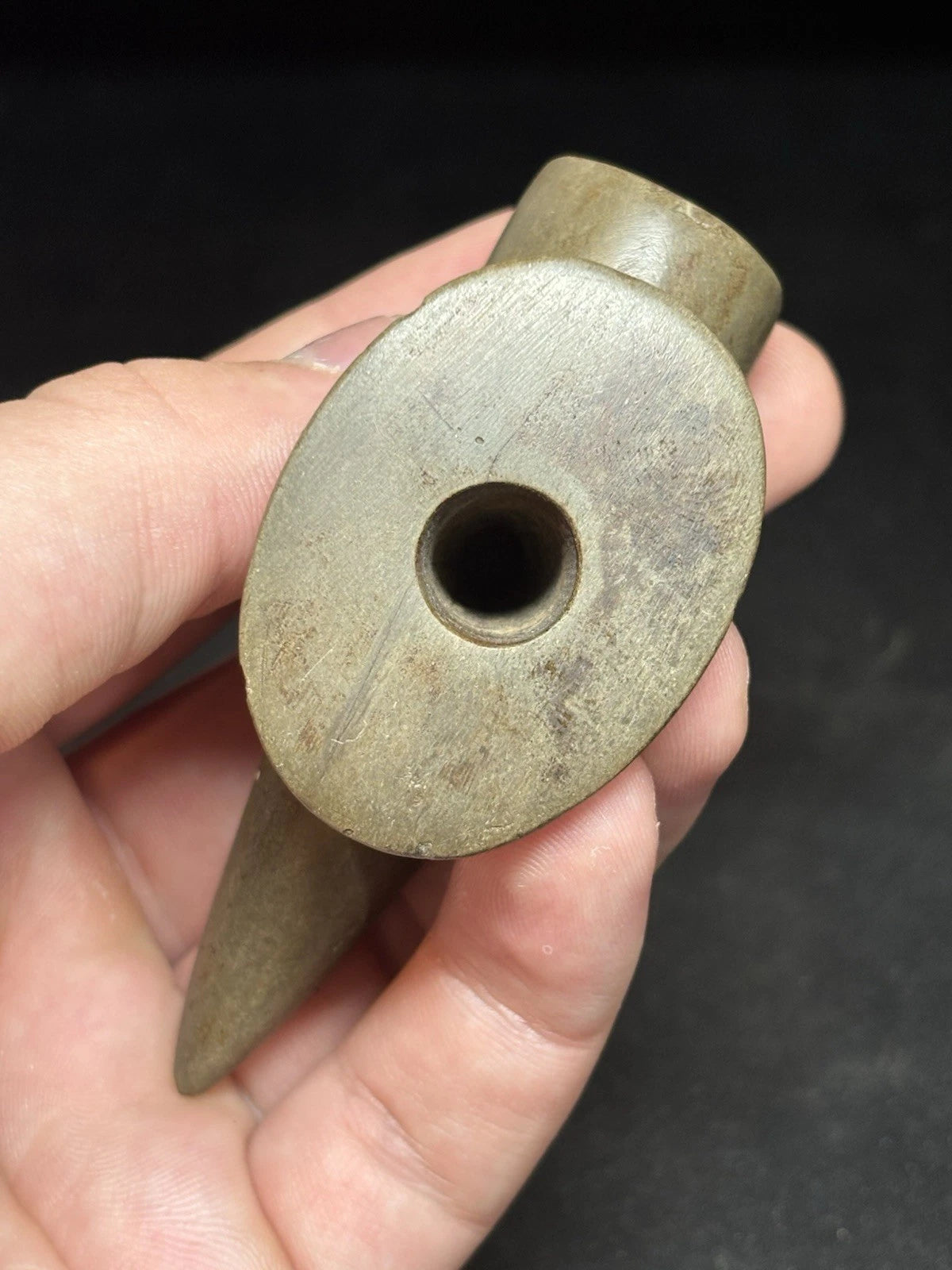3 1/4″ Pipestone Disc Pipe — Des Moines Co., IA