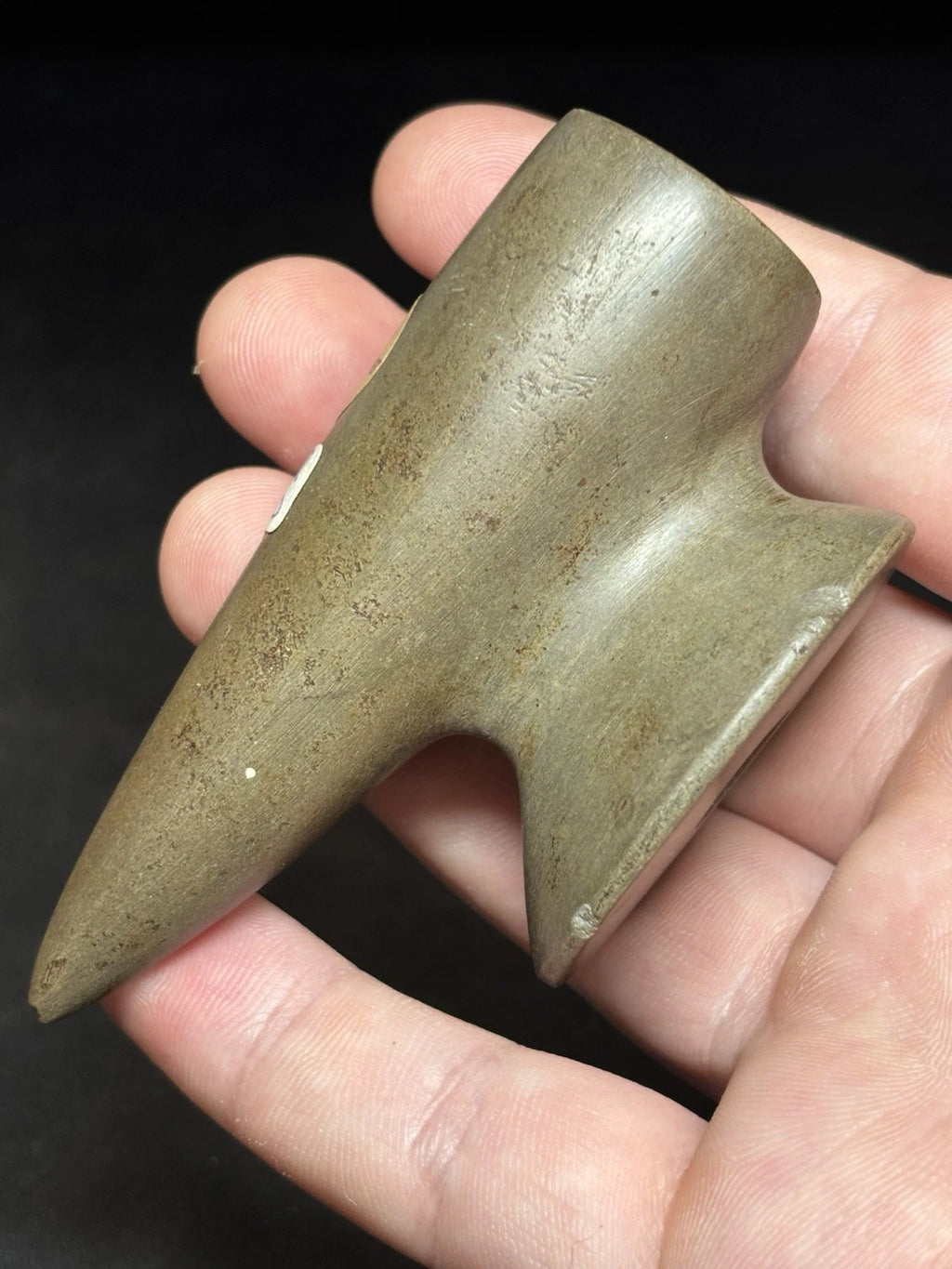3 1/4″ Pipestone Disc Pipe — Des Moines Co., IA — view 10