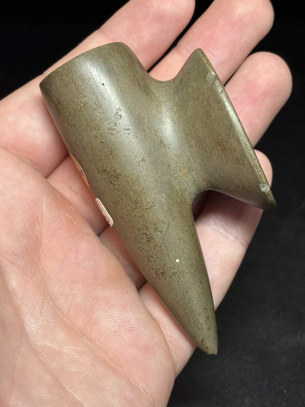 3 1/4″ Pipestone Disc Pipe — Des Moines Co., IA — view 4