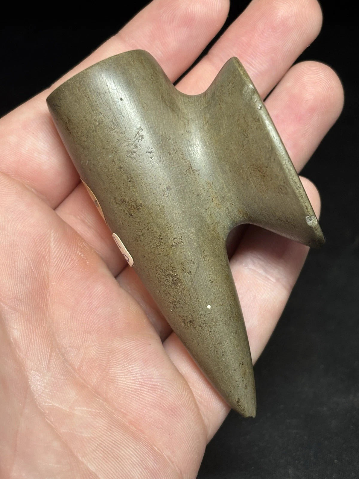 3 1/4″ Pipestone Disc Pipe — Des Moines Co., IA — view 4