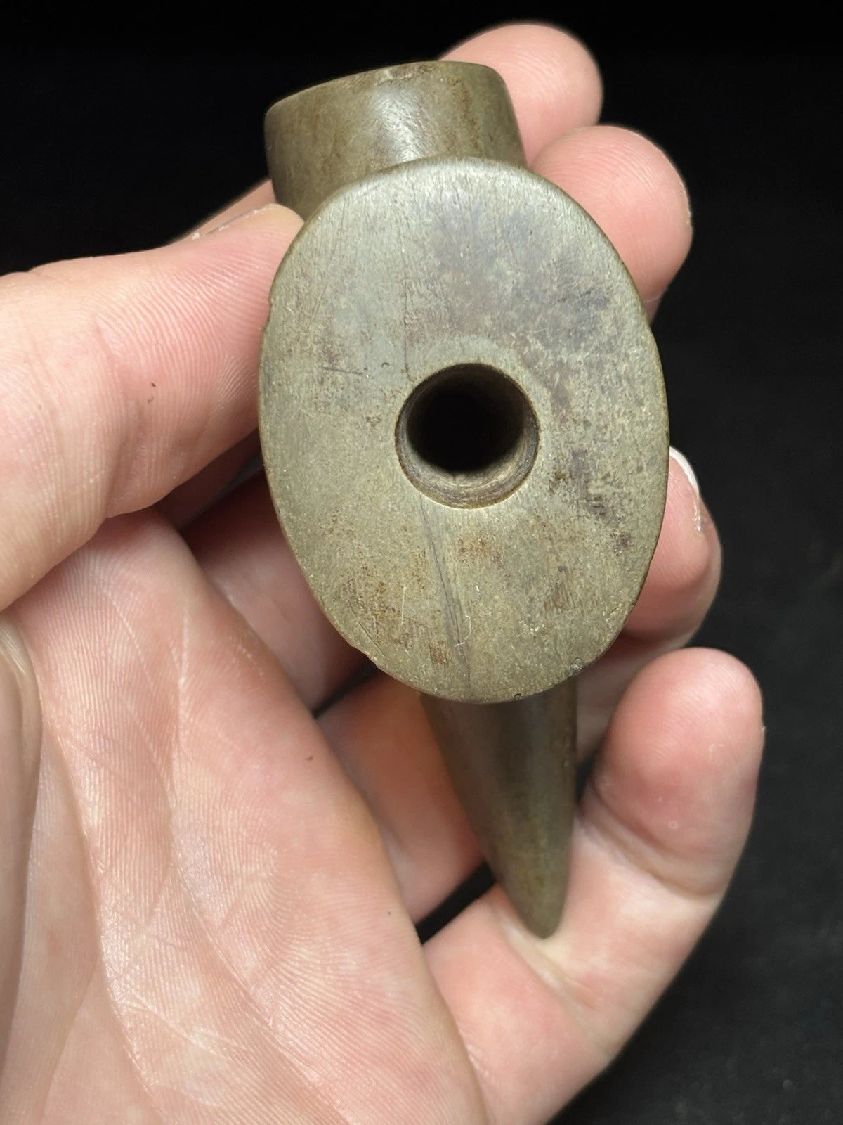 3 1/4″ Pipestone Disc Pipe — Des Moines Co., IA — view 5