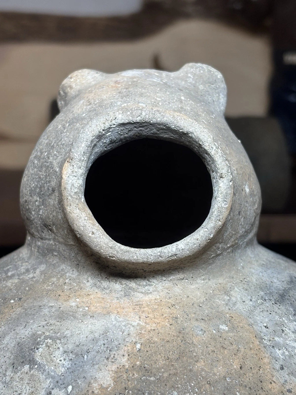6 1/4″ Mississippian Hooded Bear Effigy Pot — Arkansas — view 3