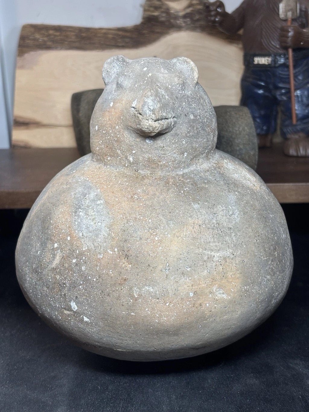 6 1/4″ Mississippian Hooded Bear Effigy Pot — Arkansas — view 4