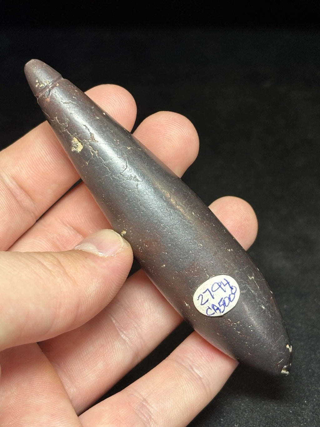 4 1/4″ Hematite Plummet — Franklin Parish, LA — view 2