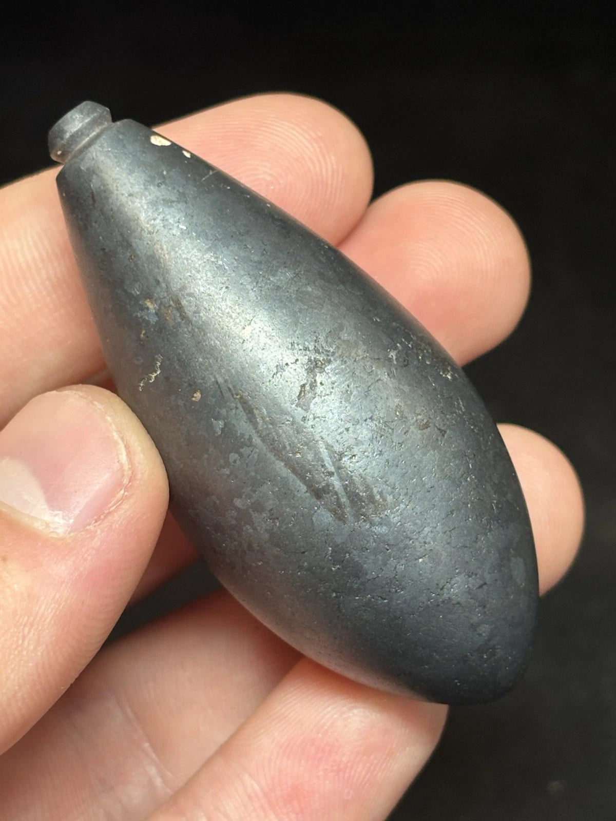 2 1/2″ Hematite Plummet — Louisiana — view 5